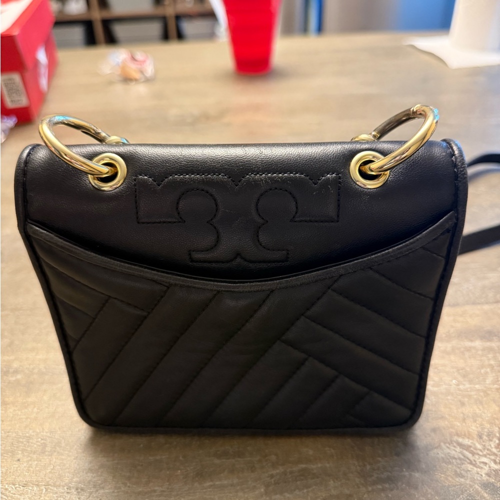 Tory Burch Black and Gold Crossbody Bag